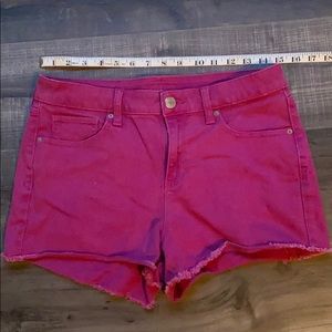High rise pink shorts